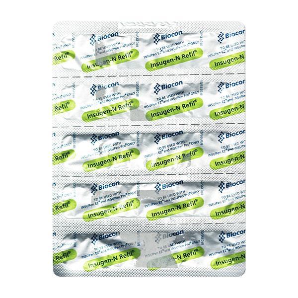 Insugen N Refil 100IU Cartridge 5X3ml
