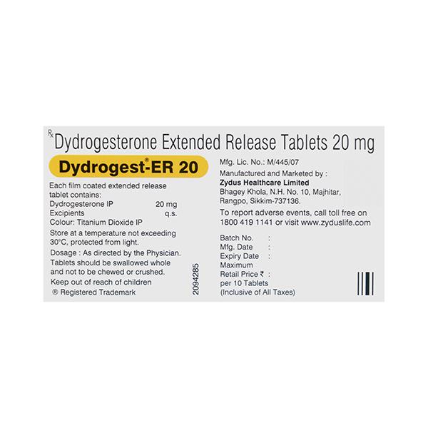 DYDROGEST ER 20 Tablet 10's