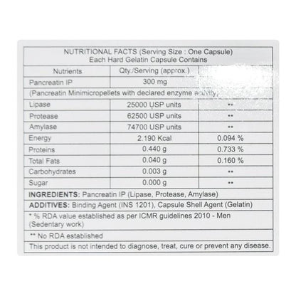 Pancrehenz 25000 Capsule 10'S
