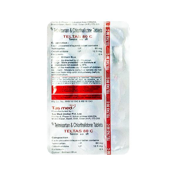TELTAS 80 C Tablet 15's