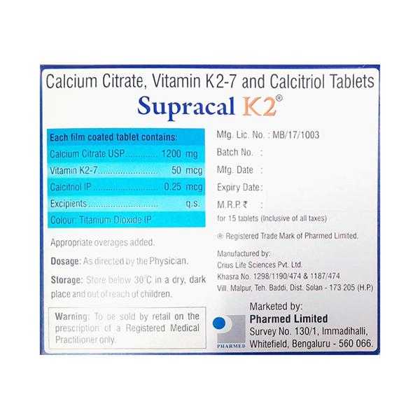 SUPRACAL K2 Tablet 15's