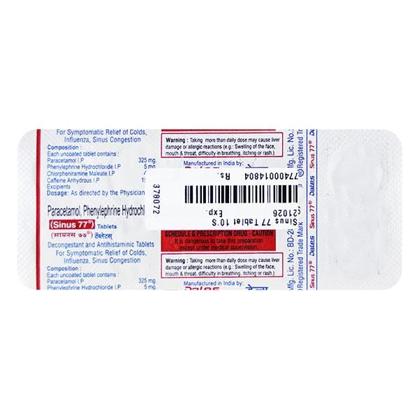 Sinus 77 Tablet 10'S