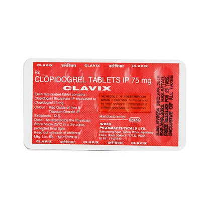 Clavix 75mg Tablet 15'S