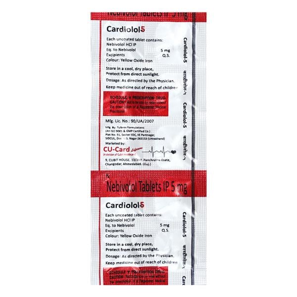 CARDIOLOL 5 Tablet 10's