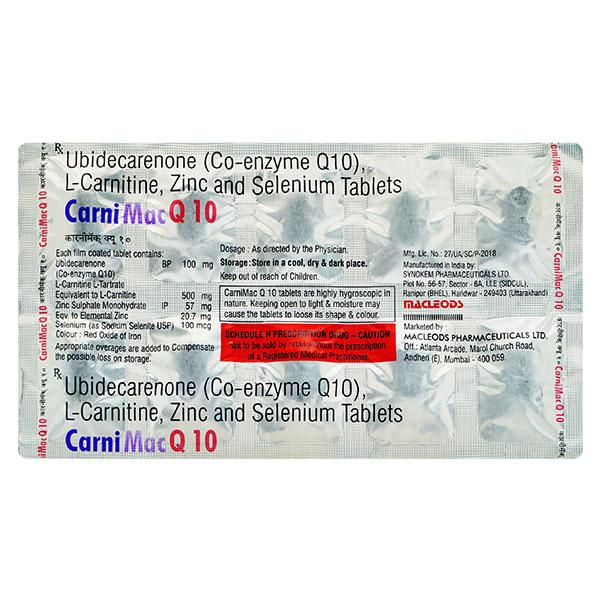CARNIMAC Q 10 Tablet 10's