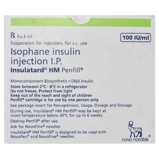 Insulatard HM Penfill Cartridge 5X3ml