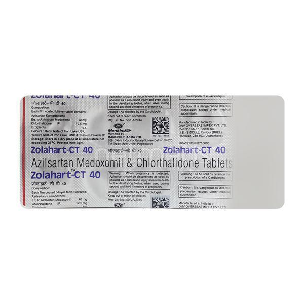 Zolahart CT 40/12.5mg Tablet 10'S