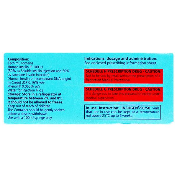 Insugen 50/50 100IU Injection 1X10ml