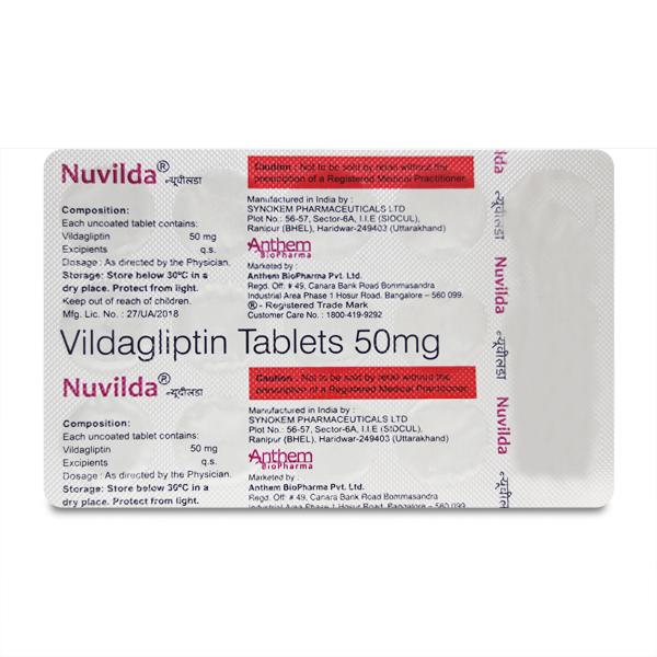 NUVILDA 50mg Tablet 15's
