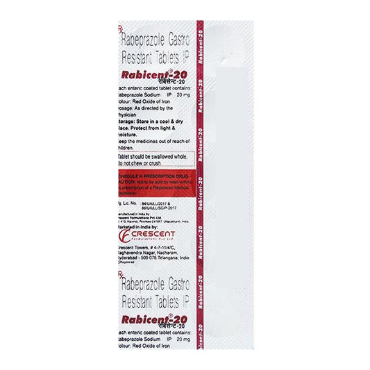 RABICENT 20mg Tablet 10's