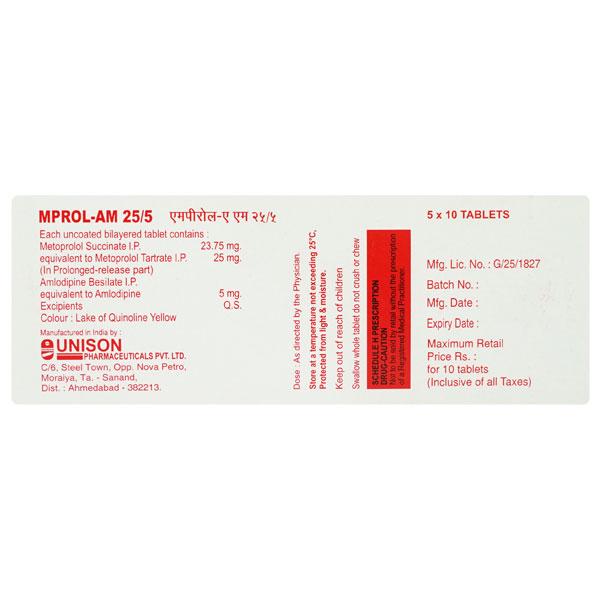 MPROL AM 25/5 Tablet 10's