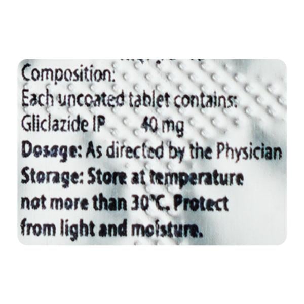 Glizid 40mg Tablet 10'S