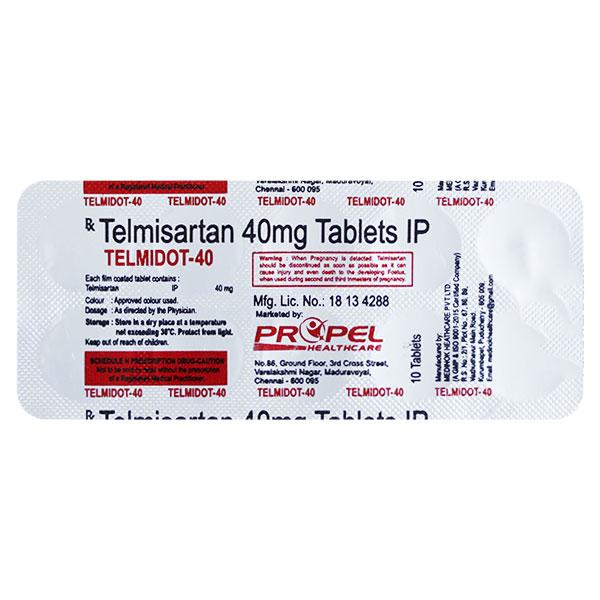 TELMIDOT 40 Tablet 10's