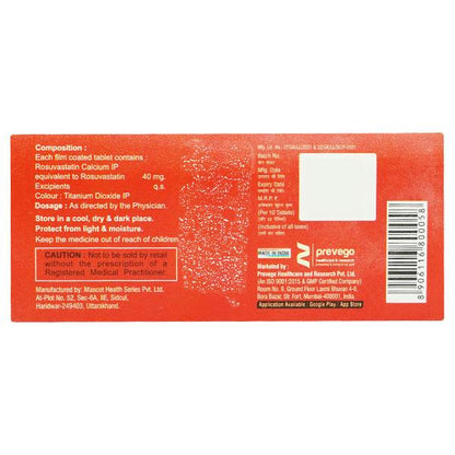 ROVASDAY 40 Tablet 10's