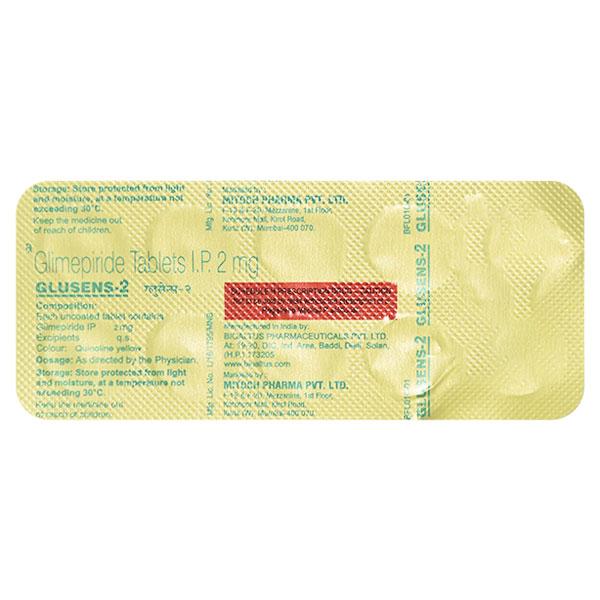 Glusens 2mg Tablet 10'S