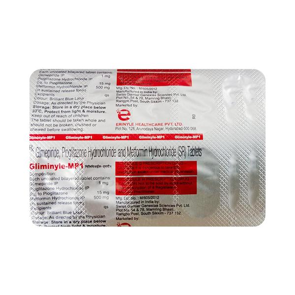 GLIMINYLE MP 1 Tablet 10's