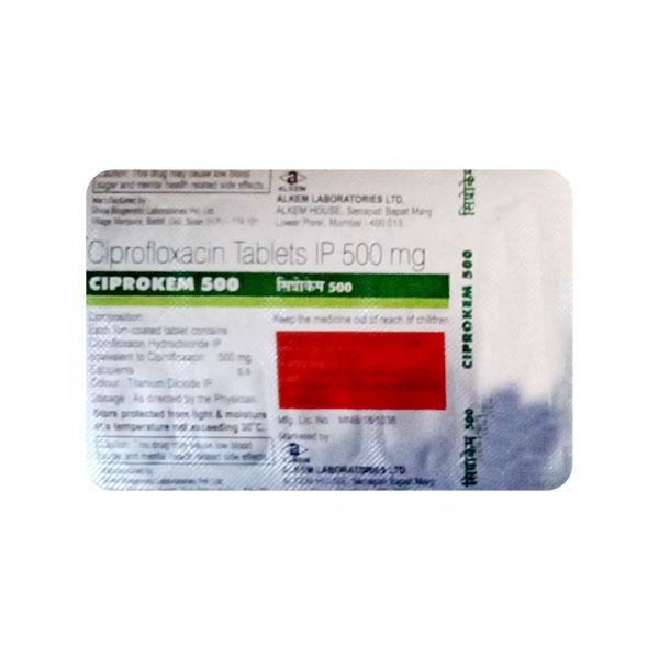 CIPROKEM 500 Tablet 10's
