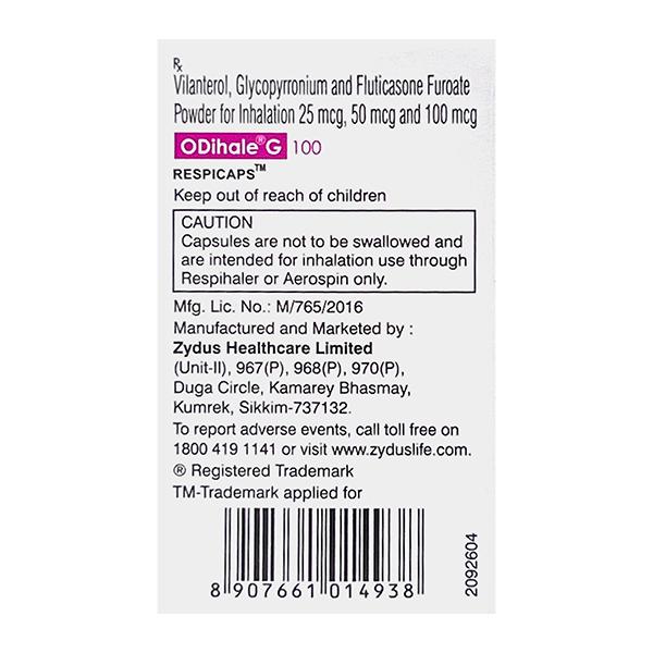 ODIHALE G 100 Respicap 30's