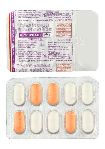 Glyciphage P 15mg Tablet 10'S