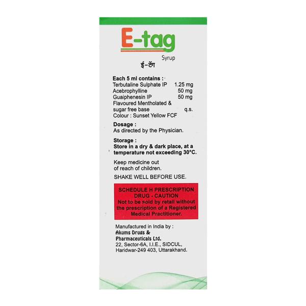 E Tag Syrup 100ml