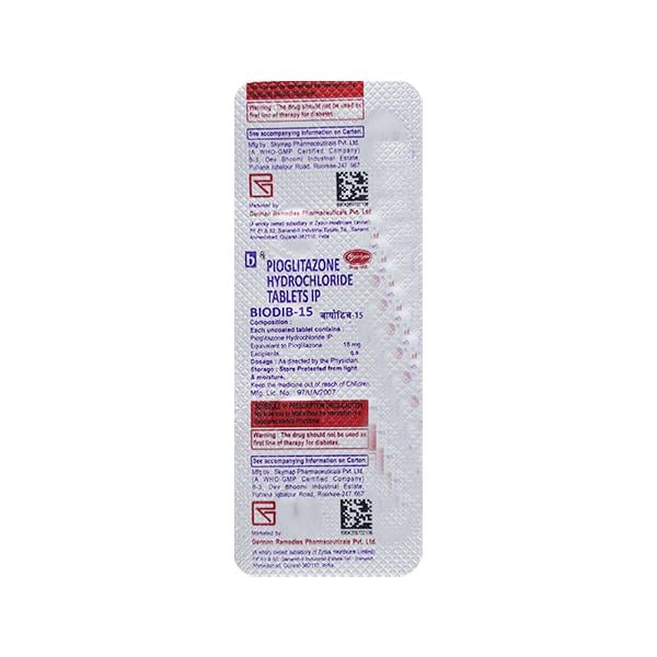Biodib 15mg Tablet 10'S