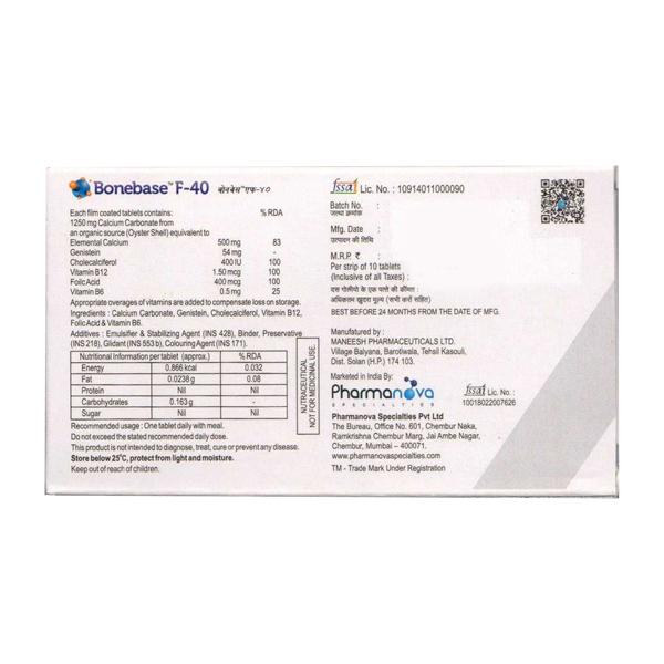 BONEBASE F 40 Tablet 10's