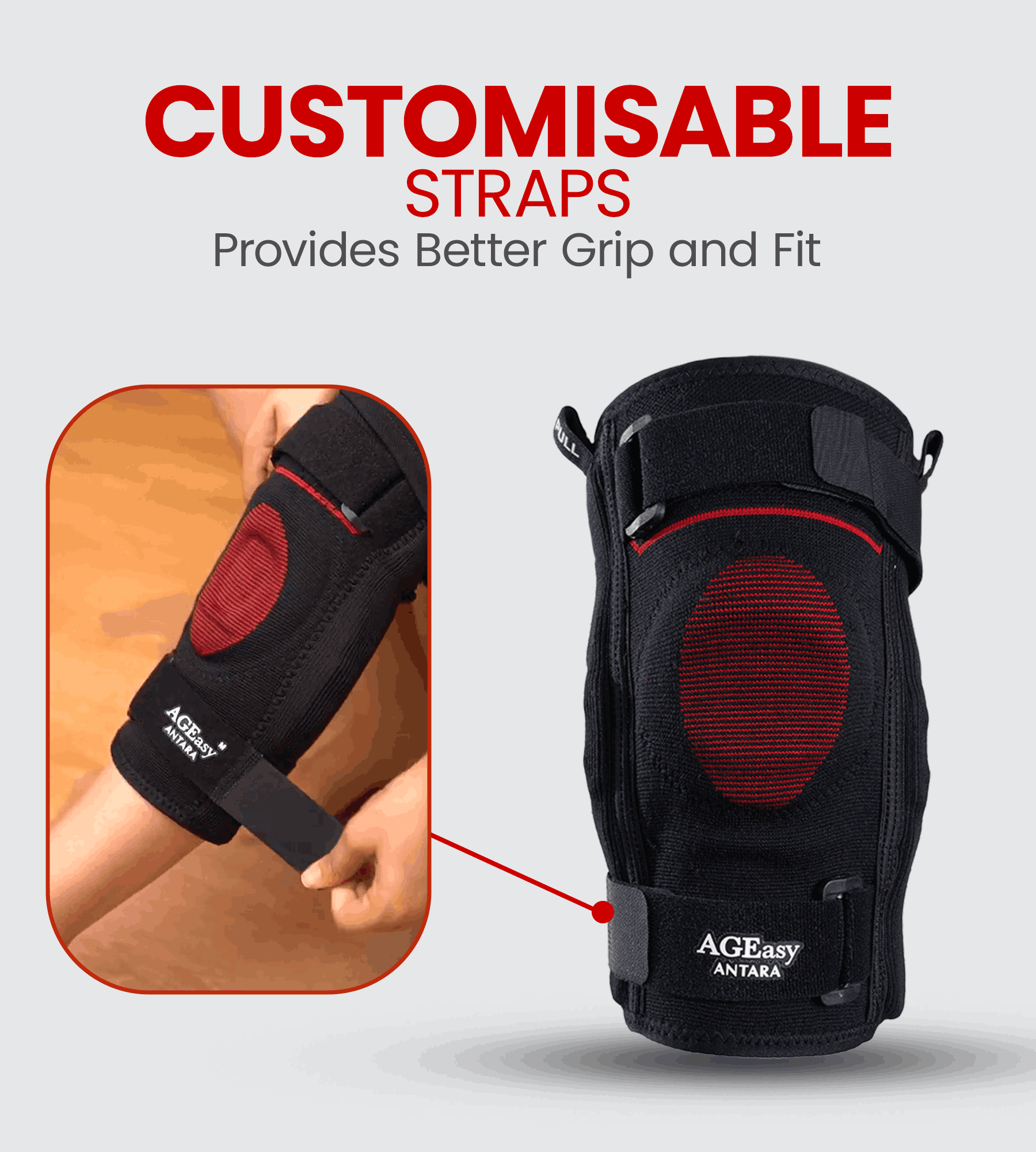 AGEasy Comfort Hinged Knee Brace for Knee Discomfort (Pair)
