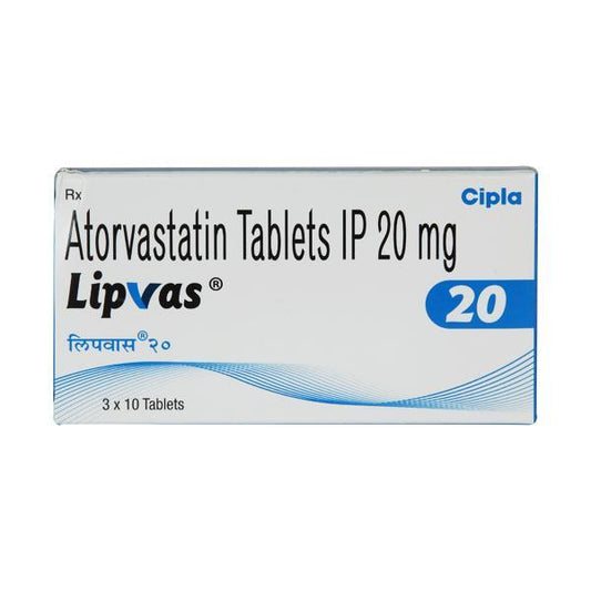 Lipvas 20mg Tablet 10'S