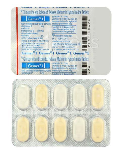 Gemer 1mg Tablet 10'S