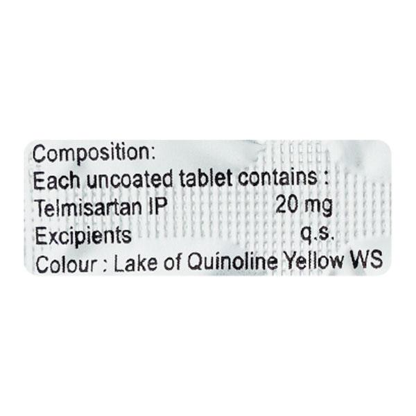 Telmikind 20mg Tablet 10'S