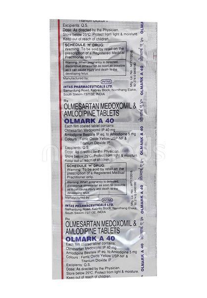 Olmark A 40mg Tablet 10'S