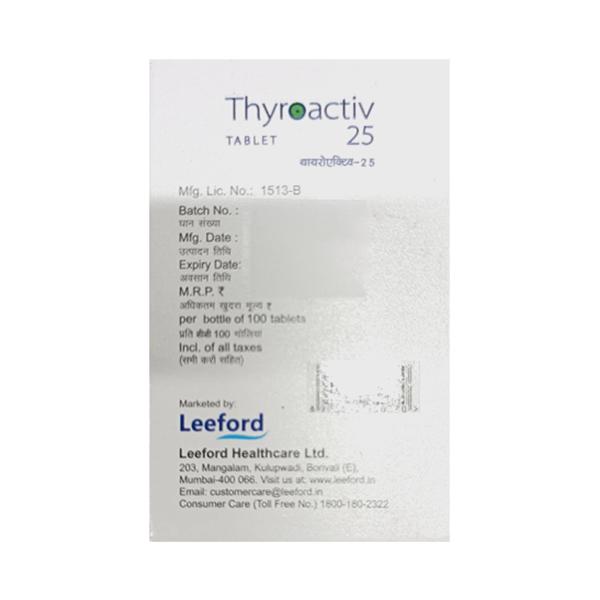 THYROACTIV 25 Tablet 100's