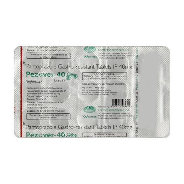 Pezover 40mg Tablet 15'S