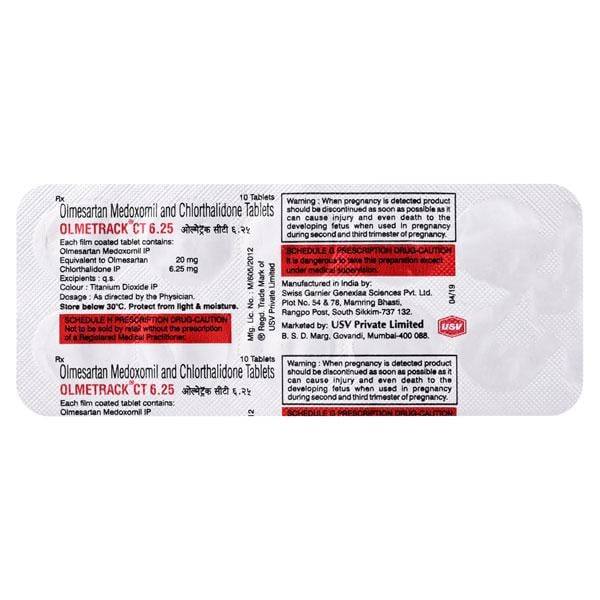 Olmetrack CT 6.25mg Tablet 10'S