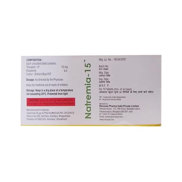 NATREMIA 15 Tablet 10's