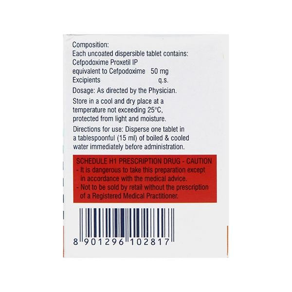 Cepodem DT 50mg Tablet 10'S