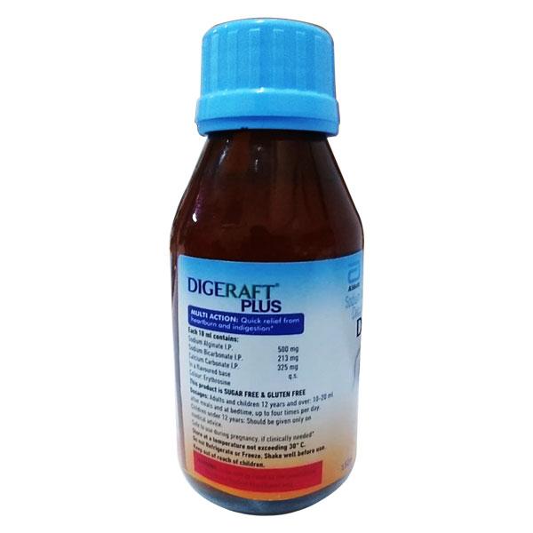 DIGERAFT PLUS MINT FLAVOUR SUGAR FREE & GLUTEN FREE Oral Suspension 150ml