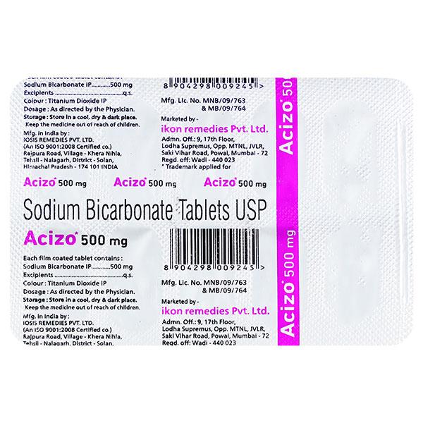 ACIZO 500mg Tablet 10's