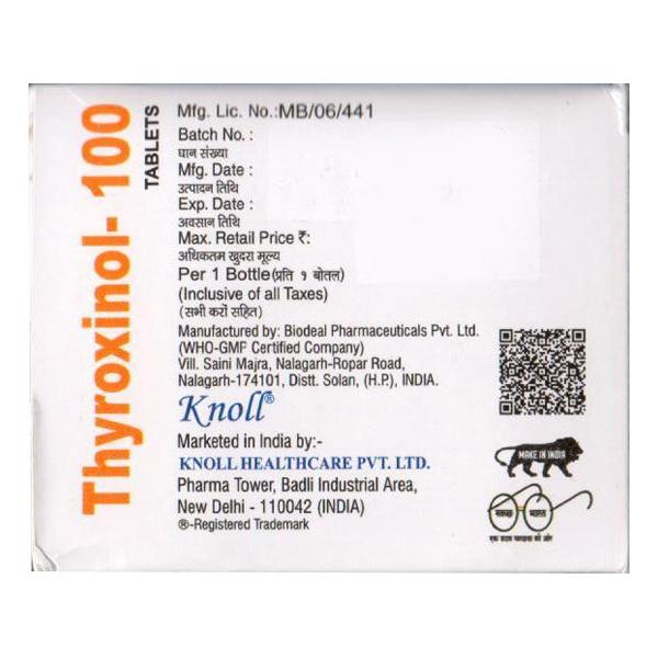 THYROXINOL 100 Tablet 120's