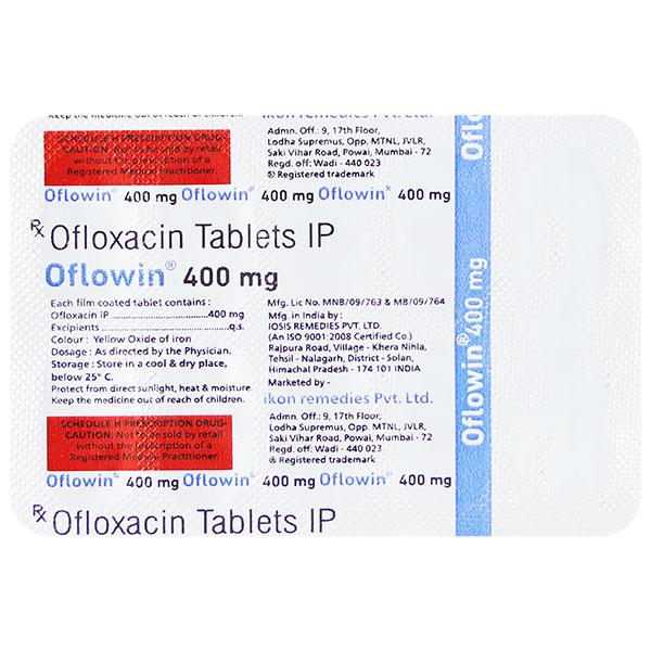 OFLOWIN 400mg Tablet 10's