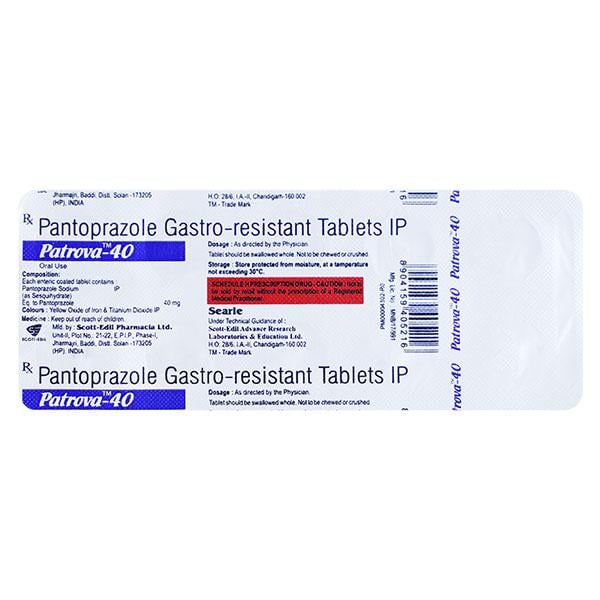 PATROVA 40mg Tablet 10's