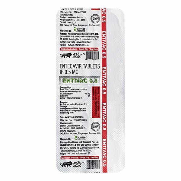 ENTIVAC 0.5 Tablet 10's