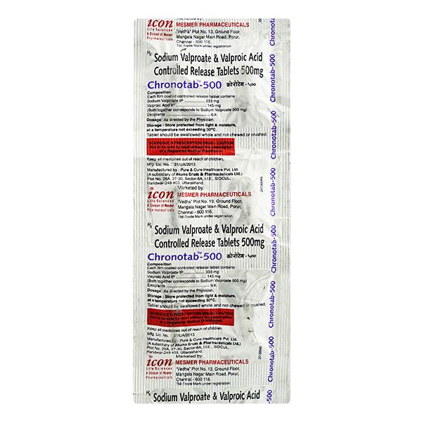CHRONOTAB 500mg Tablet 10's