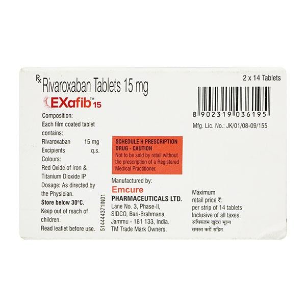 EXAFIB 15 Tablet 14's