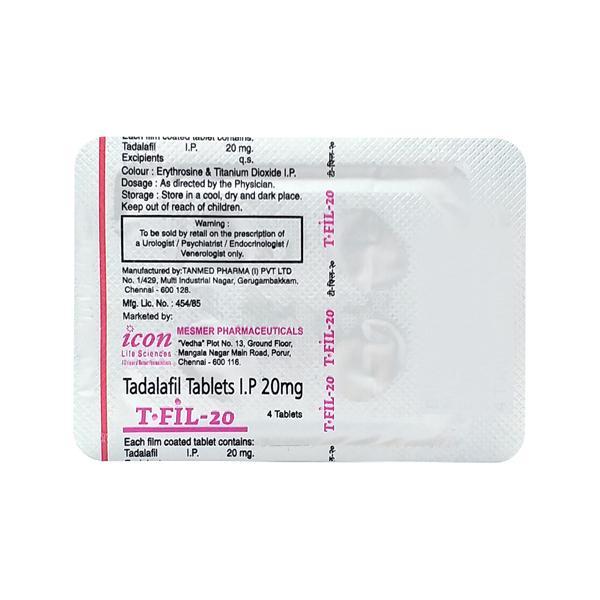 T Fil 20mg Tablet 4'S