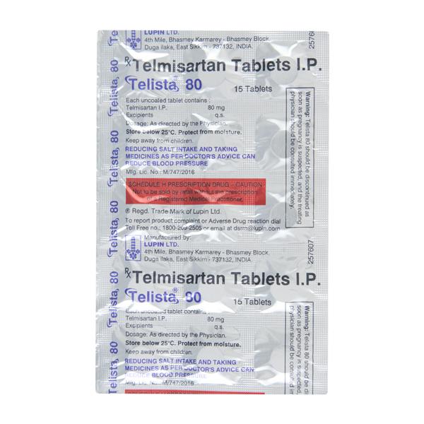 Telista 80mg Tablet 15'S