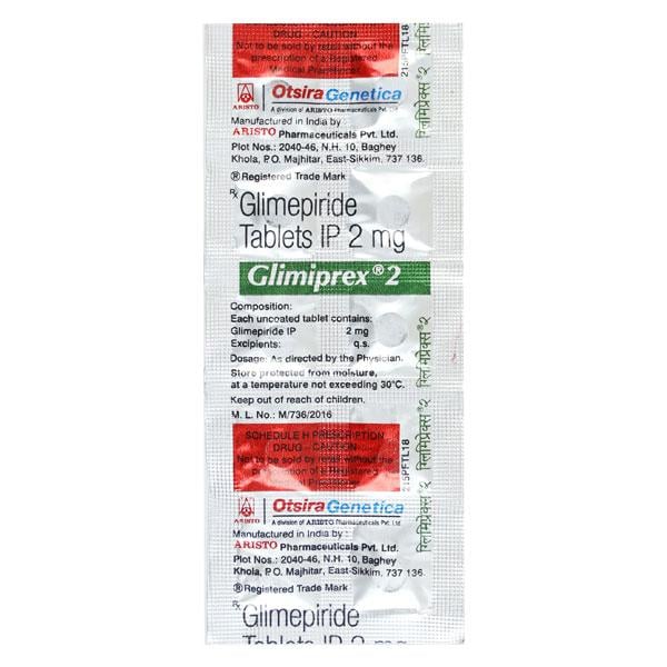 Glimiprex 2mg Tablet 10'S