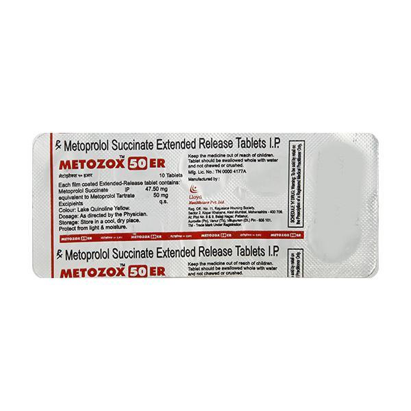 Metozox ER 50mg Tablet 10'S