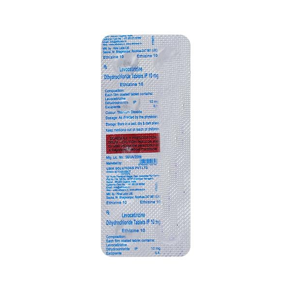 ETHIZINE 10 Tablet 10's