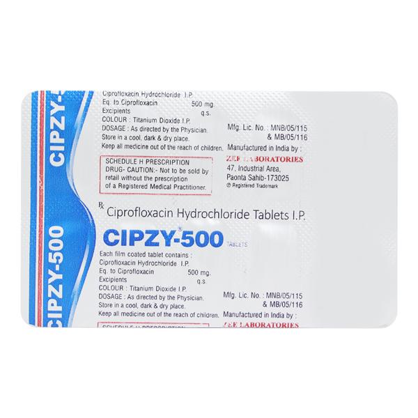 CIPZY 500mg Tablet 10's